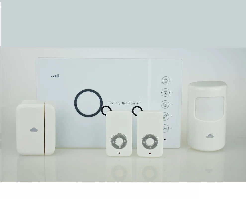 

433MHZ HOMSECUR Wireless&wired GSM Home Security Fire Alarm System+1PIR Sensors+1 door Sensors+2Remote controller