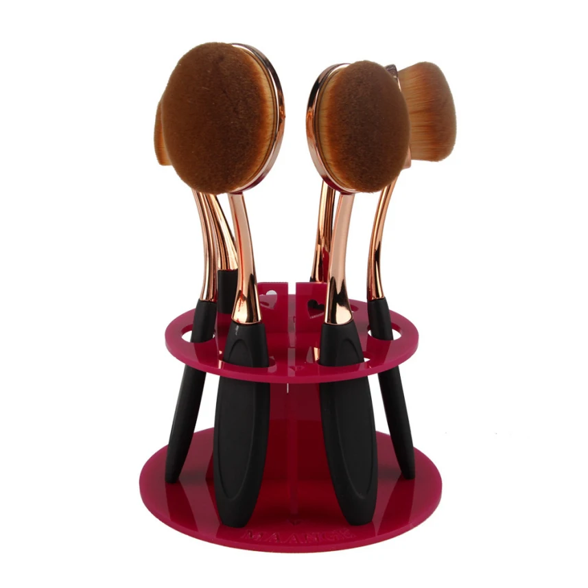 

MAANGE Acrylic 6 Hole Make up Brush Set Dry Rack Drying Brushes Shelf Multifunction Stand Display Cosmetic Clean Tool Hot Red