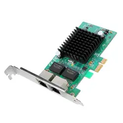 Для Intel 82575 Pci-E X1 2-Порты и разъёмы Gigabit Ethernet адаптер сервера сетевая карта адаптер для ПК