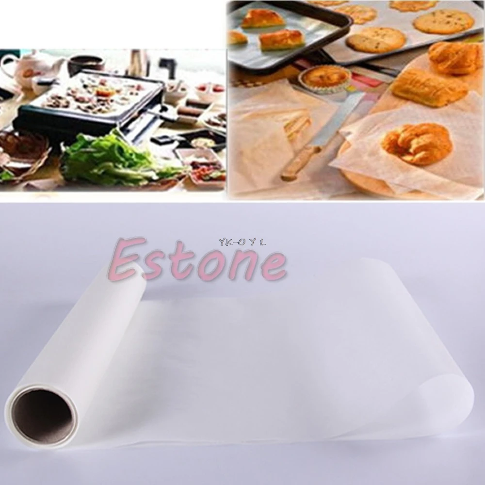 

5M Parchment Paper Roll Silicone Oven Baking Greaseproof Sheets Waxed Cooking