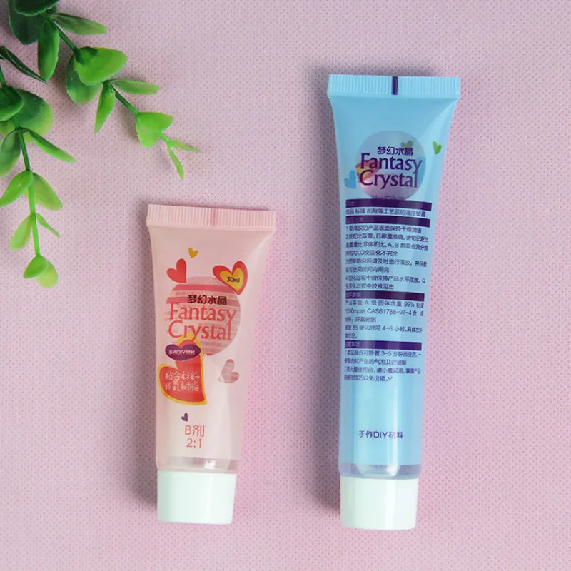 

90 ml Epoxy resin AB glue 2:1 adhesive for DIY Decoration Labels Cover Dry Flower Phone Case Handmade Jewelry Fantasy Crystal