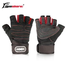 Мужские и женские Перчатки для фитнеса, спортивные противоскользящие перчатки для поддержки запястья, тяжелой атлетики, бодибилдинг, тренировка, Кроссфит, перчатки на половину пальцев