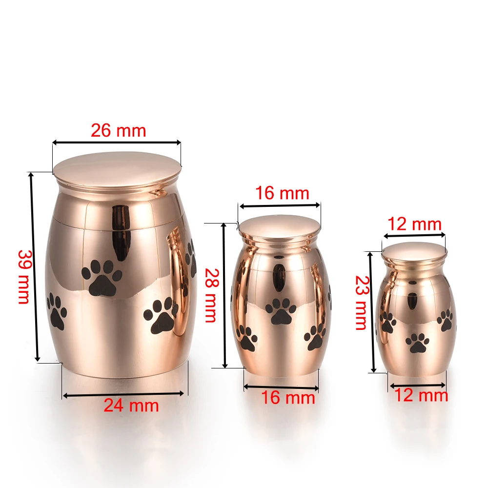 

Stainless steel 3 Pack Cremation Urns Keepsake Memorial Ashes Casket Funeral Token for Wholesale Large&middle& small
