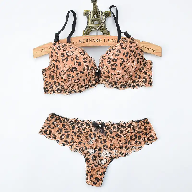 tiger print bra and panty set