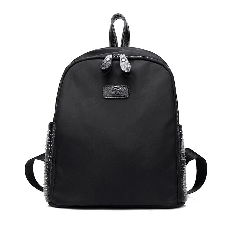 Preppy Style 2016 Fashion Ladies Backpacks Small Rivets Rucksack Waterproof Nylon Backpack Schoolbag Shoulder Bag Women