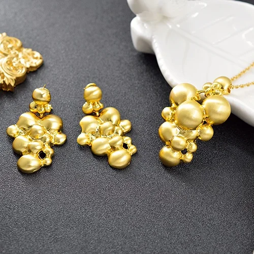 ZEADear ювелирные изделия большие ювелирные наборы для женщин серьги ожерелье кулон трендовые ювелирные изделия для помолвки геометрические ювелирные изделия - Окраска металла: Earrings Necklace