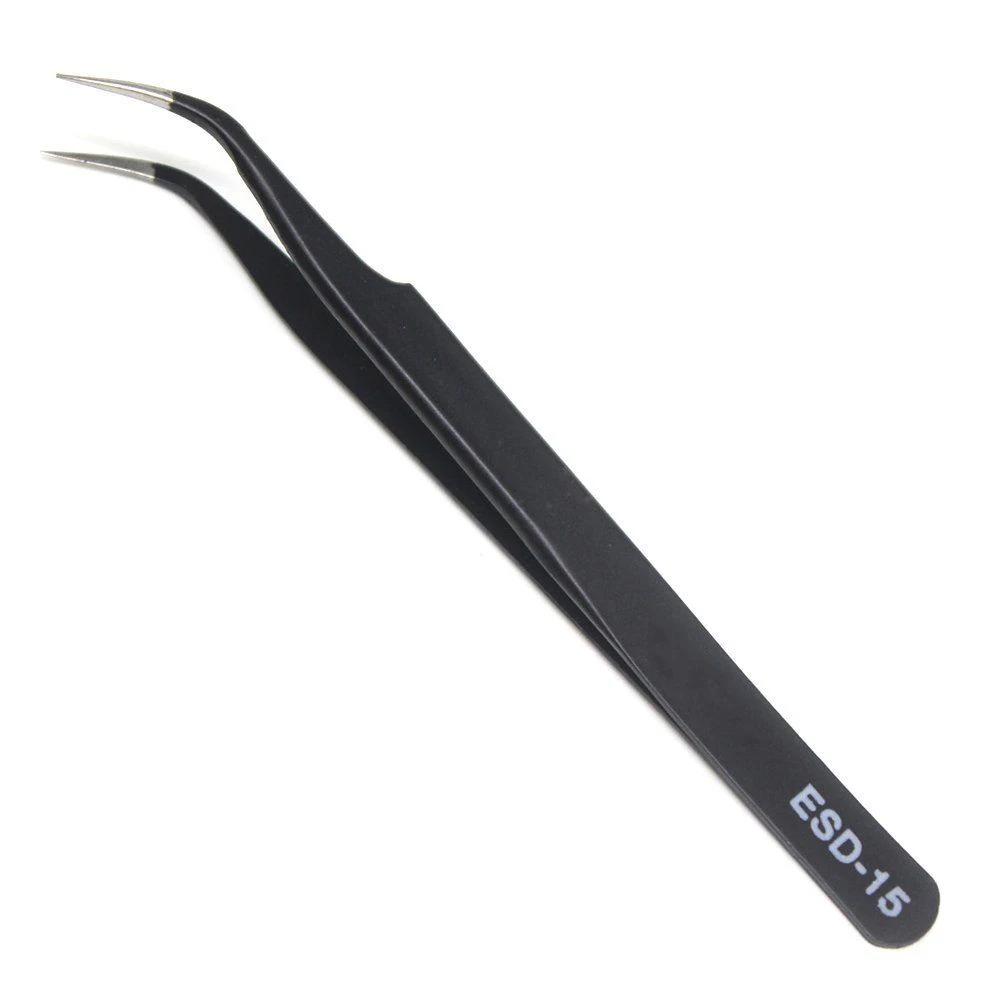 Anti-static Precision Tweezers Set Pinzas Pincet Stainless Steel ESD Tweezer Electronics Repair Tools