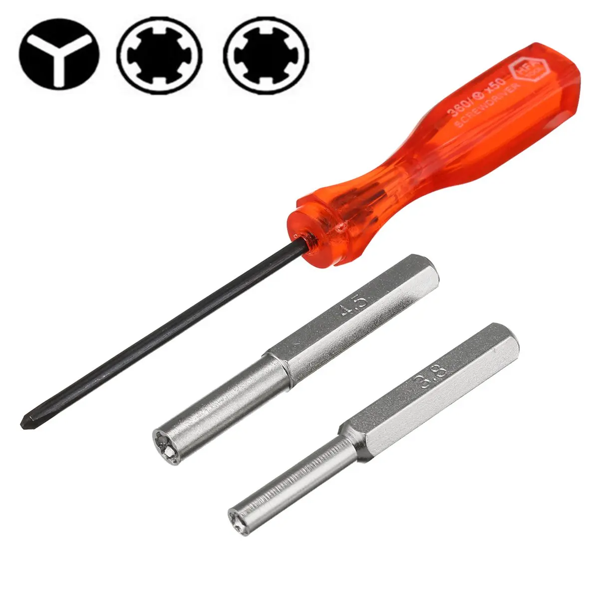 

For Nintendo N64 For S/NES 3.8mm 4.5mm Tri-Wing Screwdriver Bit Tool Kit Game accessories For Game Boy