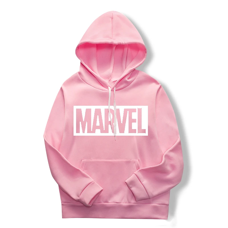 

New spring hooded sweatshirt woman harajuku fashion MARVEL single women's pullover kawaii pink oversized hooded top woman