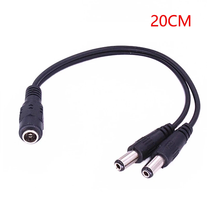 DC 1 Female to 2 Male power split ter Cable 2,1*5,5 мм для CCTV камеры безопасности DVR аксессуары светодиодный светильник полосы