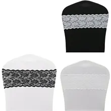 50 шт., ленты для свадебных стульев, белые кружевные ленты для стульев, ленты для детских стульев для душа, дня рождения, свадьбы, вечеринки, украшение домашний текстиль