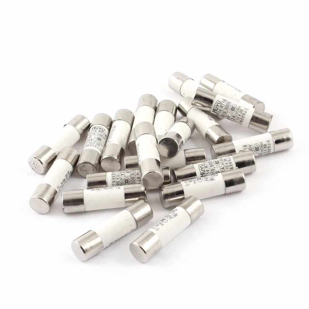 

20pcs 10x38mm 500V ceramic fuse tube RT14 RT18 R015 RO15 fuse 1A /2A/3A/4A/5A/6A/8A/10A/16A/20A/25A/32A