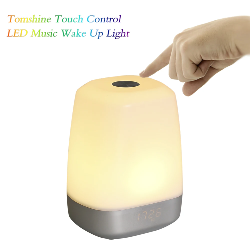 

LED Music Night Light USB Powered Touch 3 Levels Warm White Lamp RGB Color LED Display Rechargeable for Children Bedroom Gift