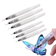 6 шт./компл. воды щетка ручки, ассорти Brush Советы, художник Краски щетка для акварели мелки масляные акрил Краски ing