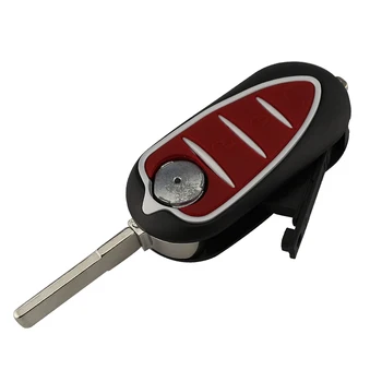 Keyforkesspieghevole 3 pulsanti chiave per auto a distanza Shell Fob per Alfa Romeo Mito Giulietta GTO 159 alloggiamento chiave automobilistica rosso senza Logo lama - YIQIXIN pieghevole 3 pulsanti chiave per auto a distanza Shell Fob per Alfa Romeo Mito