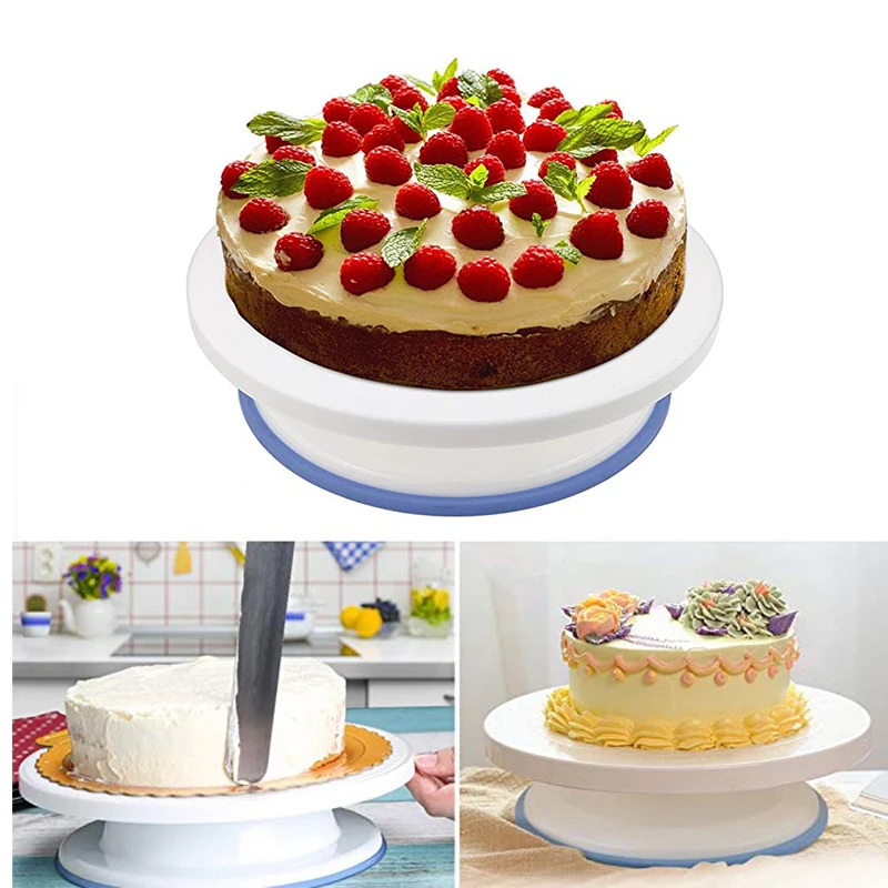 Buy 28cm Plastic Cake Turntable 360 Rotating Cake