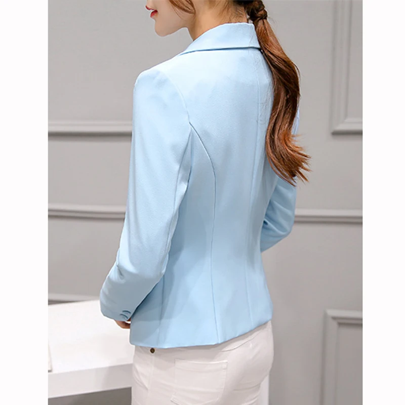 Casual Women Jacket Blazer Female Business Suit Long Sleeve Wine Red  Female Jackets Elegant Bleiser Mujer 2018 Ladies Coats