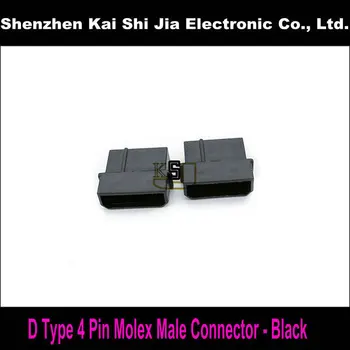

Free Shipping 50PCS / Lot 4Pin Molex Male Housing Connector / Plug - Black
