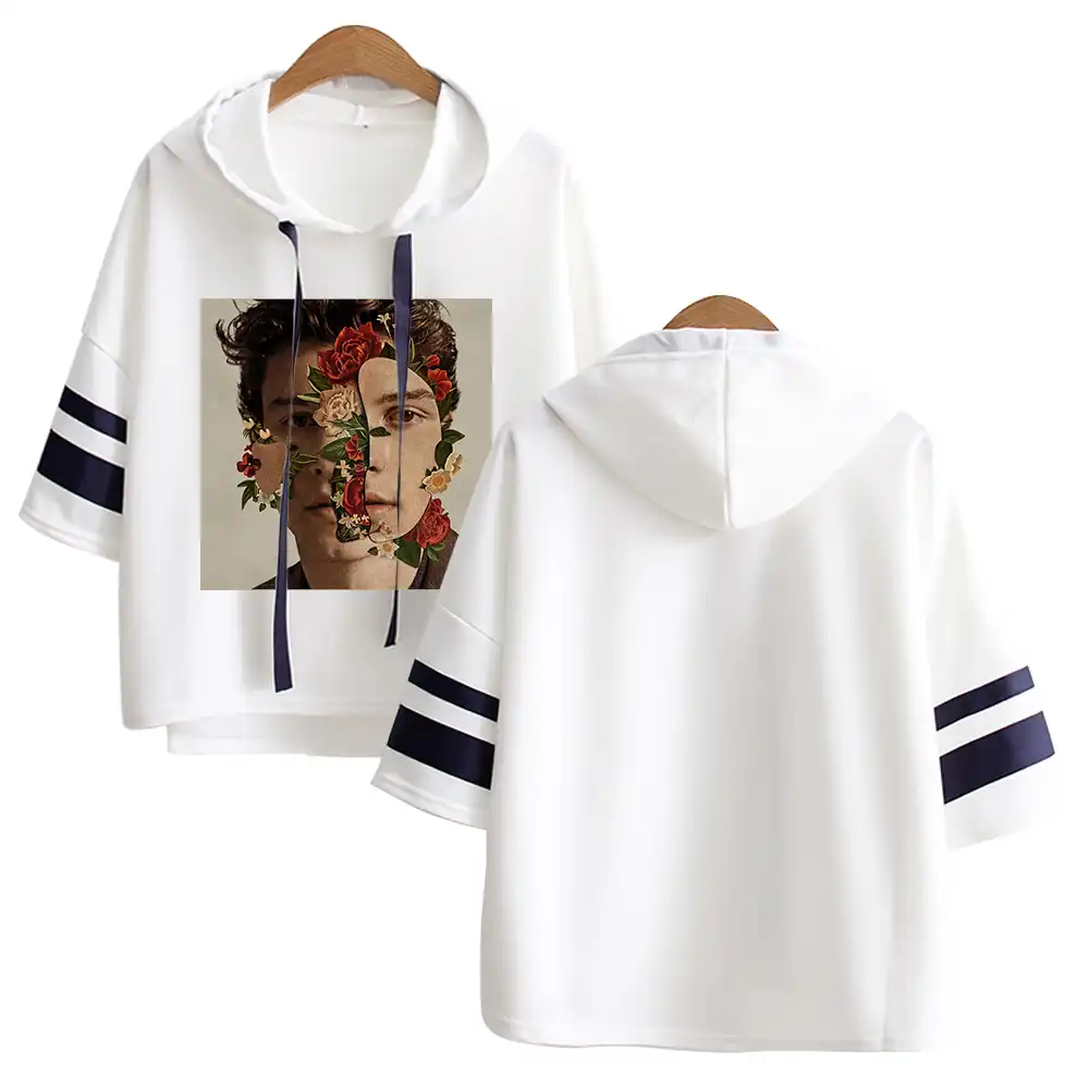 women's short sleeve hooded t shirt