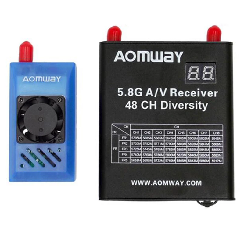 

1Set Aomway 5.8G 1W 1000mW Video RC Transmitter + 48CH Receiver DVR Photography Module for Multicopter Quadcopter FPV RC Plane