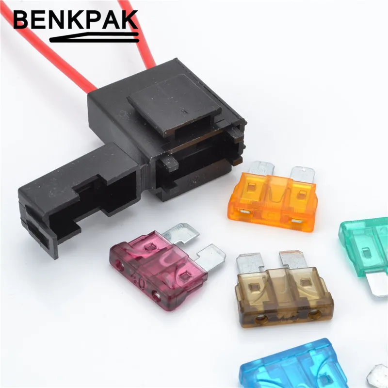 

Car In-Line Fuse Holder with Crimp Terminal Middle fuse