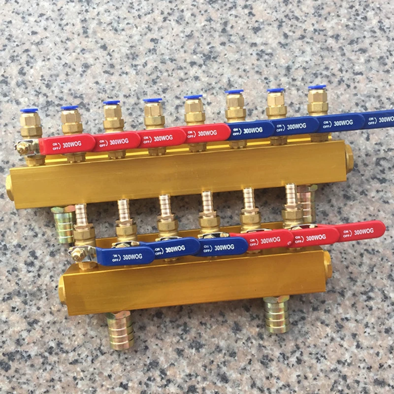 

1pc Single row Water Distributor Valve Water Pipe Splitter Control Valve For Injection molding machine