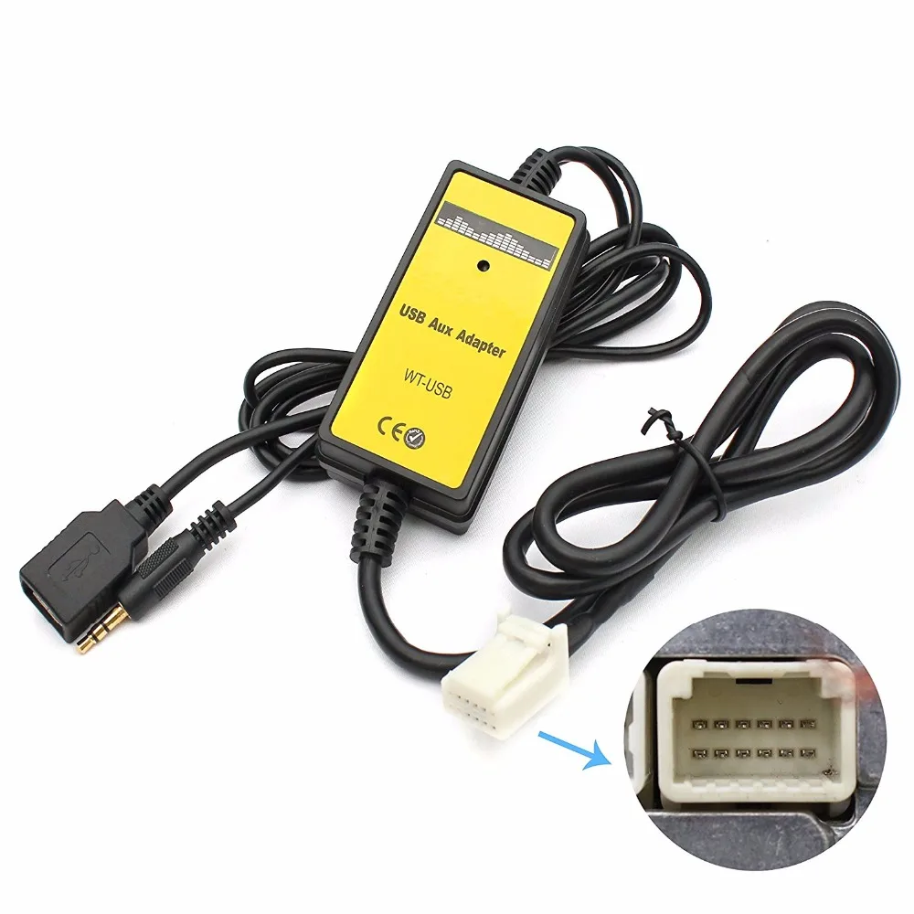 APPS2Car Автомобильный USB AUX адаптер аудио Mp3 CD Changer интерфейс для Toyota Camry 2005 2011 Celica 2003