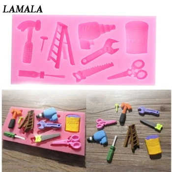 

Hardware Tools Saw Hammer Electric Drill Moisturizing Cake Silicone Mold Chocolate Cake Decor Mold Baking Tools
