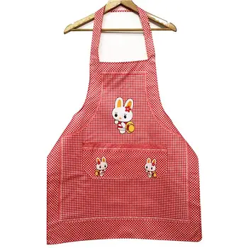 

Lovely Cartoon Apron Sleeveless Waterproof Anti-oil Aprons for Women Cooking Cleaning Apron with Pocket Women Apron Waist Bib