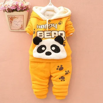 

Winter Plus Velvet Children Clothes Sets Christmas Kids Clothes Hoodie + pants Girl Baby Boy Girl Clothes Sets Cotton Sport Suit