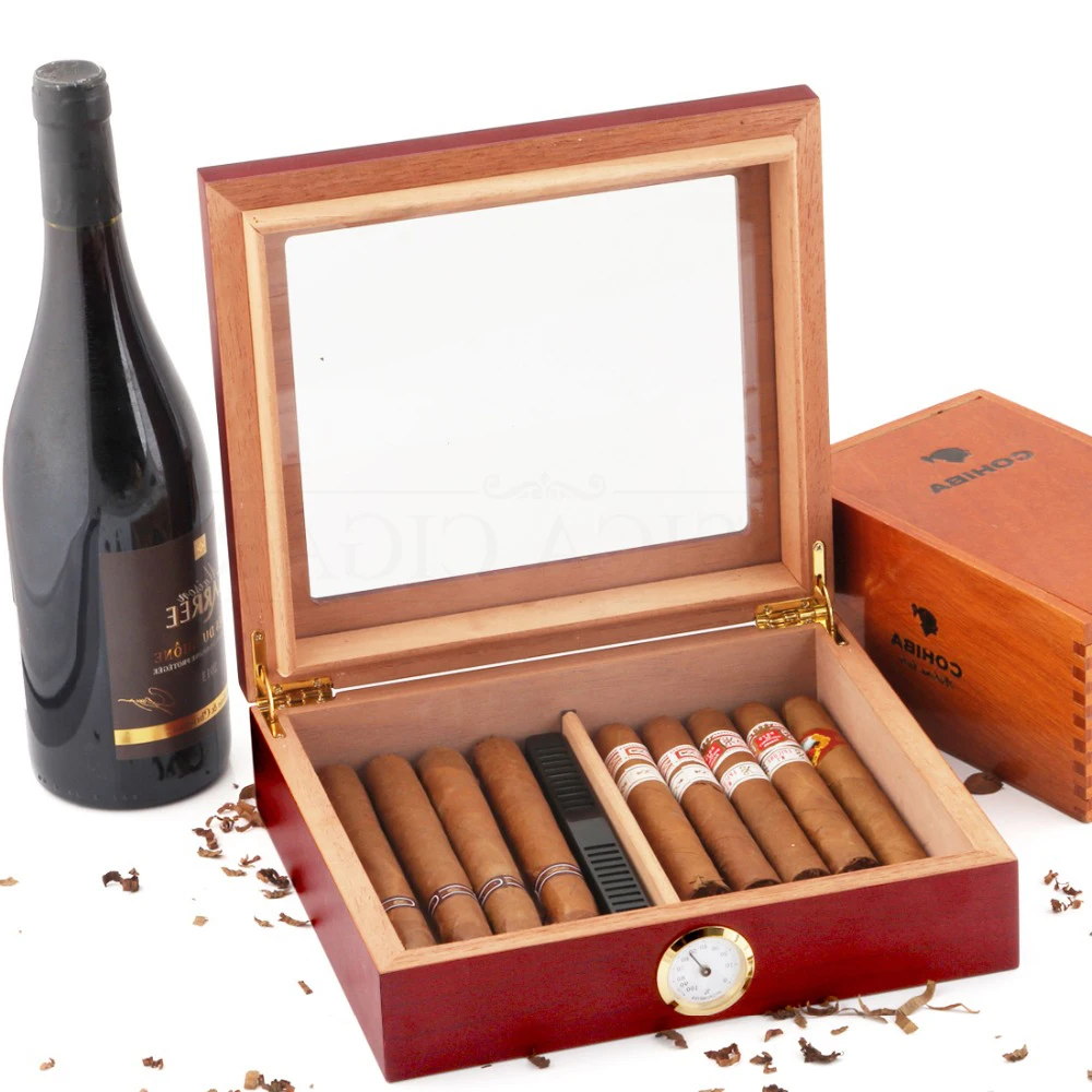 Buy Cedar Wood Travel Cigar Humidor Box With