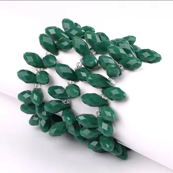 

50pcs/lot Wholesale Crystal Beads 6x12mm Variety Color Cross Hole Water Droplet Glass Crystal Beads Fashion Jewelry Making DIY