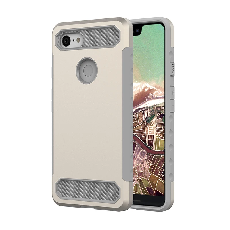Чехол Alxun для Google Pixel 3 XL 2 чехол-накладка в 1 из углеродного волокна защита от