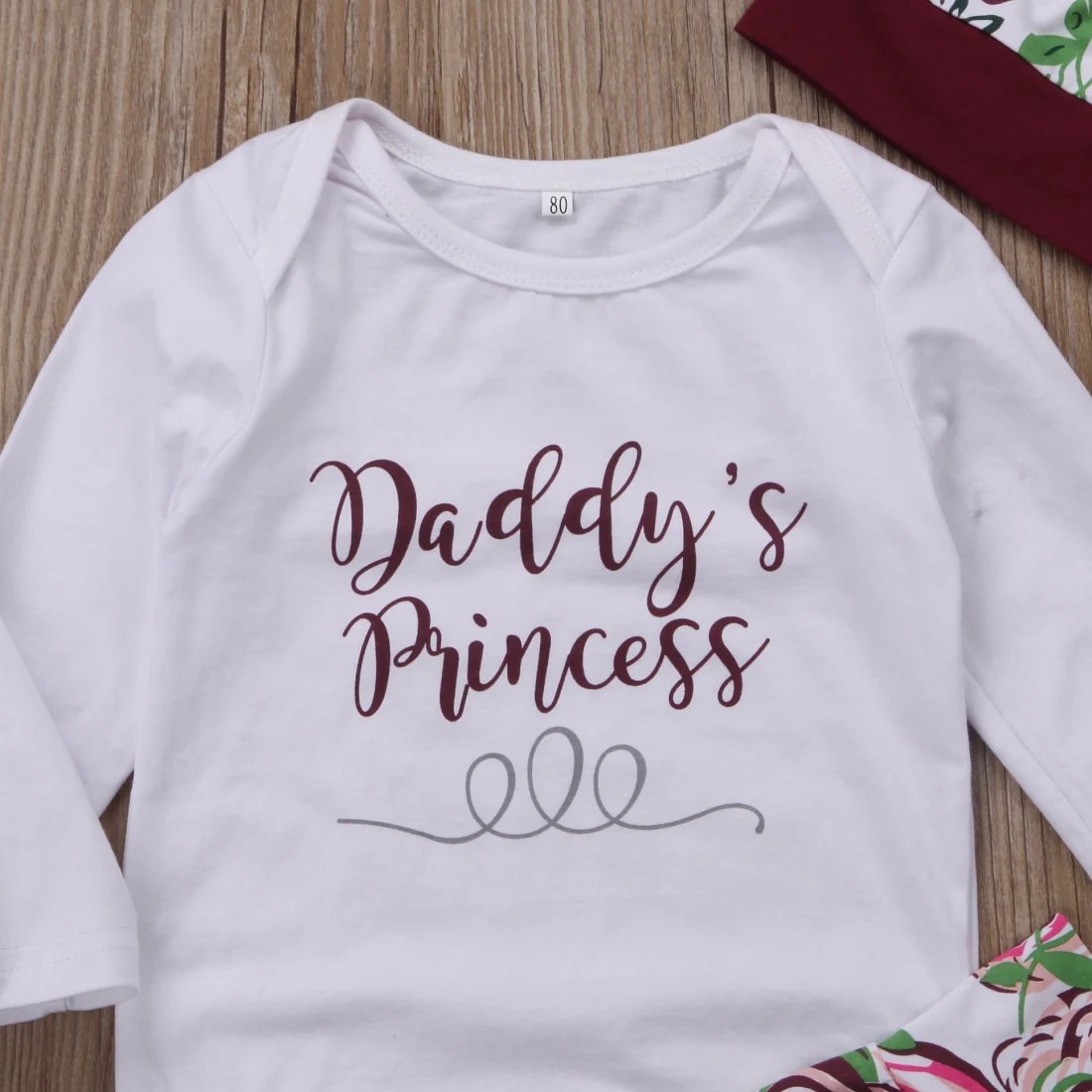Baby Clothing Set cheap 3PCS Newborn Baby Girls Sets Flower Letter Printed Romper + Flower Pants + Cute Leggings Hat Outfits Clothes Set Spring Autumn sun baby clothing set