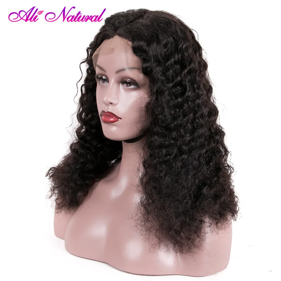 Ali Natural Deep Wave Wig Human Hair Deep Wave Lace Front Wig Deep