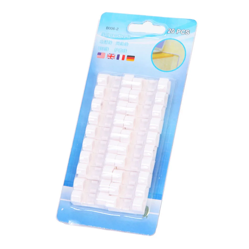 

Hot 20Pcs/Box Self-Adhesive Cable Clips Organizer Drop Wire Holder Cord Management MDD88