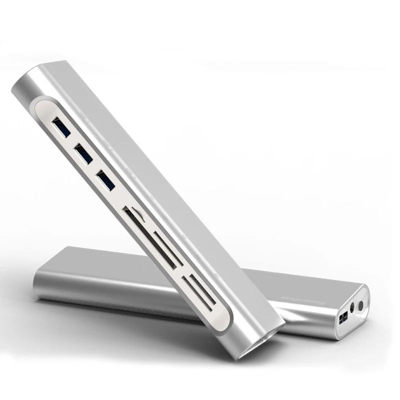 

Universal aluminum design hub multi-port TF/CF/XD/SD/MS card reader high-speed USB3.0 hub combo for desktop/tablet/laptop CH35U3
