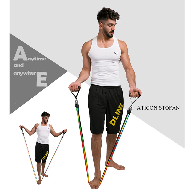 

Multifunctional Fitness Rally Exercise Bands Fitness Resistance Bands Set Cord Latex Tube Foot Body Trainer Workout Equipments