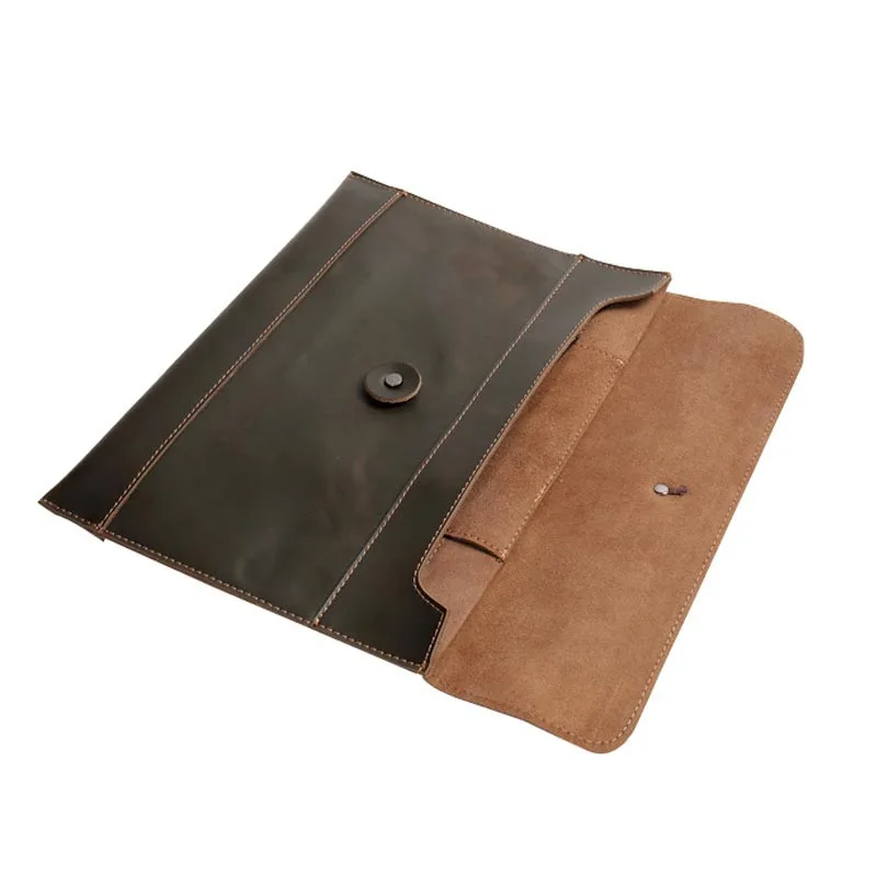 

Leather Folder For Documents Case With Inner Pocket Business Briefcase Storage File Folder For Papers Document Bag