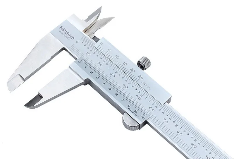 Nitrip Measuring Tool Portable Edelstahl Messschieber 0-200 mm Messschieber Lineal mit Anreißnadel