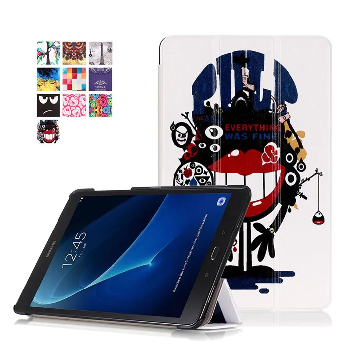 50 шт. PU Стенд чехол для Samsung Galaxy Tab 10.1 T580 t585 t580n t585n 10." Планшеты+ Экран протектор