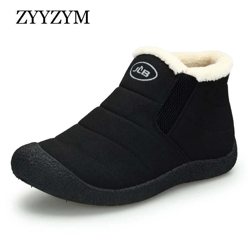 

ZYYZYM Mens Boots Winter Keep Warm Snow Boots Unisex Fashion Plush Cotton Shoes Man Boots Winter Boots Bota Coturnos Masculino