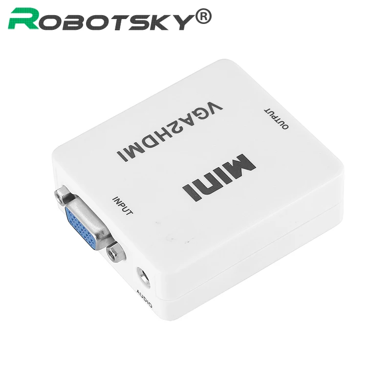 

Mini VGA2HDMI Real HD 1080P 1920*1080@60Hz VGA to HDMI Converter With Audio Adapter Connector For HDTV Projector PC Laptop