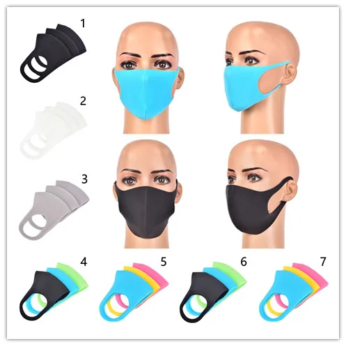 3Pcs Unisex Breathable Sponge Face Mask Reusable Anti Pollution Mouth Mask Wind Proof Mouth Cover Face Shield 2019 New