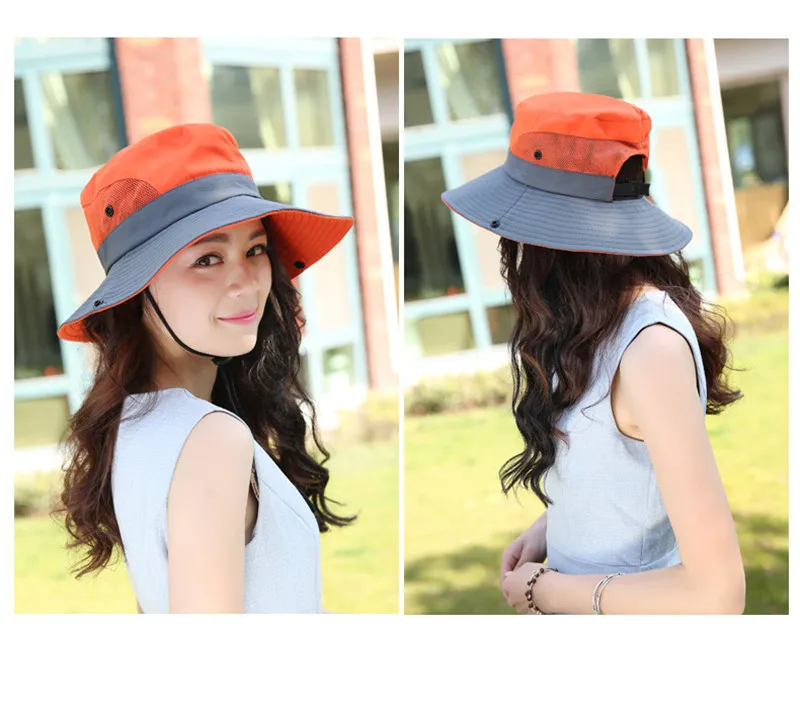 XdanqinX женская летняя дышащая Солнцезащитная шляпа, складная пара панамок, ветровая веревка, фиксированная, регулируемый размер, Пляжные шапки, шапка для рыбалки