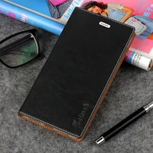 Sucker Cover Case For Huawei Honor 8 Lite High Quality Luxury Cowhide Genuine Leather Flip Stand Mobile Phone Bag + Free Gift