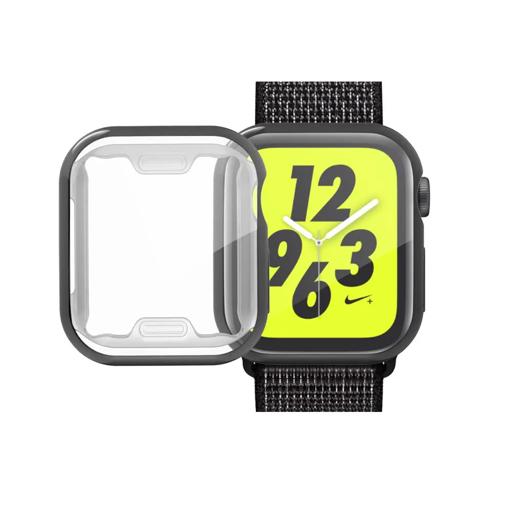 Мягкий ТПУ защитный чехол для Apple Watch 6SE 42 мм 38 40 44 гальваническое покрытие полная
