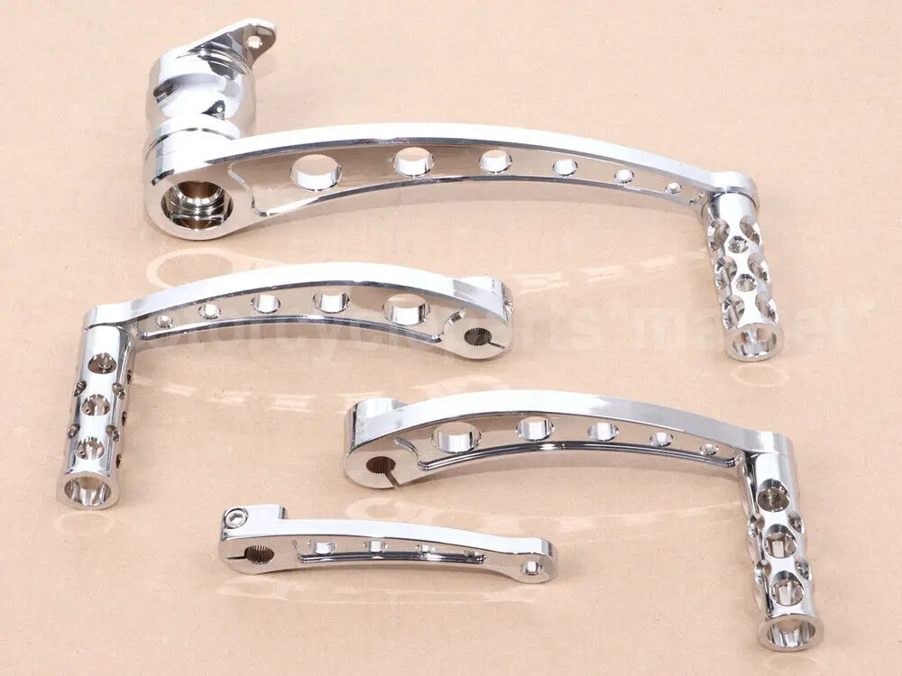 

For Harley Touring 1997-2007 Softail 1987-2017 Motorcycle Chrome CNC Cut Brake Arm Kit Shift Lever W/ Shifter Pegs