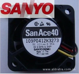 Для Sanyo вентилятор 109P0412K3273 4028 12 в 40 мм 4 см, 40X40X28 мм