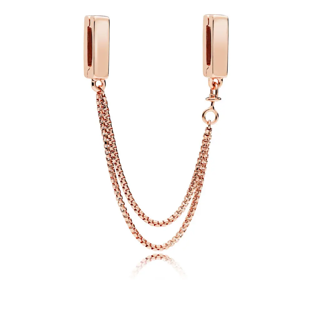 

COSEN 2018 Autumn New Original 925 Sterling Silver Reflexions Rose Safety Chain Jewelry for Women Wife Birthday Gift 787601